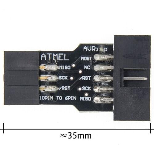 50pcs 10 Pin to 6 Pin Adapter Board for AVRISP MKII STK500 High Quality