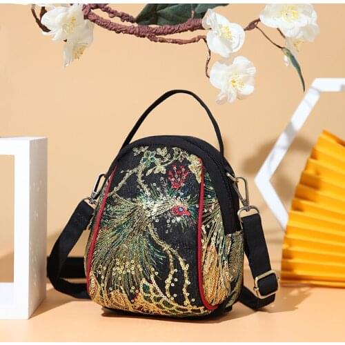 7 inch mobile phone female messenger small bag large capacity portable diagonal style atmospheric queen fan phoenix bag