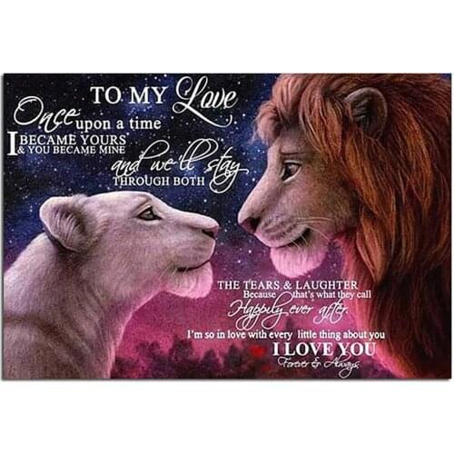 Disney Diamond Painting Full Square/Round Drill Lion King To My Love 5D Daimond Painting Embroidery Cross Stitch Mosaic Picture