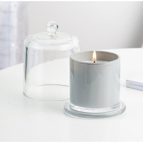 White Candle Jar Glass Romantic Art Smokeless Unscented Stress Relief Table Candles Wedding Decor Velas Decorativas Lightings E5