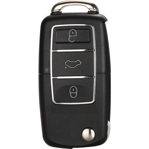 Jingyuqin No battery Holder Flip Car Key Shell For Vw Jetta Golf Passat B5 B6 Beetle Polo Bora Caddy MK5 Skoda 3BTN Remote Case