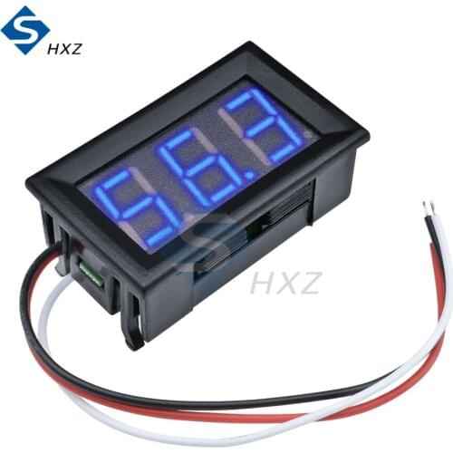 0.56 Inch Mini DC Digital Voltmeter 3 Wire DC 0 V to 99.9V 0.56" LED Display Voltage Panel Meter For Motorcycle Car