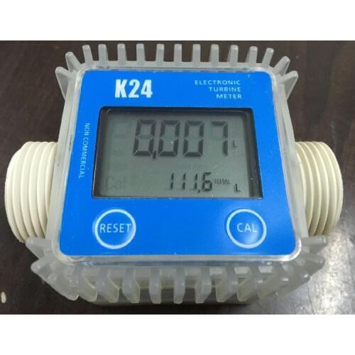 K24 10-120L / MIN turbo Electronic Flowmeter Diesel Fuel Methanol Urea Precision Adjustable flow meter