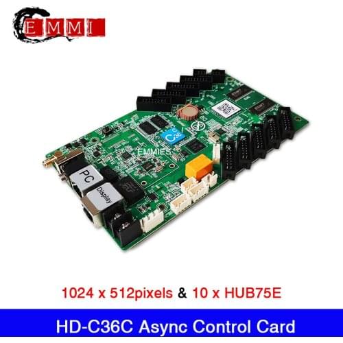 Free shipping HD-C35 / HD-C35C Asynchronous Full Color LED Video Controller card ,control range 524,288 pixels,50Pin or HUB75E