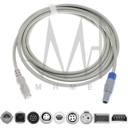 Compatible with 5Pin Guoteng GT9000/9000C GT90001/9002 GT9003A Abbott,Uath,Edward,BD PVB IBP pressure transducer adapter cable
