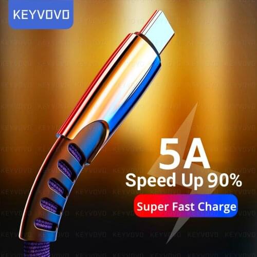 5A Super Fast Charge USB Type C Cable For Huawei P40 Mate Xiaomi Redmi QC 3.0 Charging Type-C Phone USB C Cable For Samsung Date