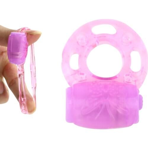 Penis Ring Vibrator for Men Penis Cock Extender Elastic Delay Vibrating Penis Rings Clit Stimulation Sextoys