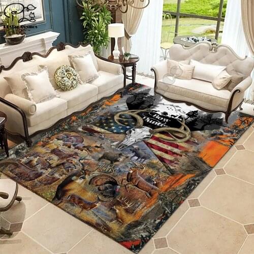 Bow Hunter carpet Square Anti-Skid Area Floor Mat 3D Rug Non-slip Mat Dining Room Living Room Soft Bedroom Carpet style-03