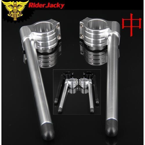 Motorfiets Stuur Racing Verstelbare CNC 31/32/33/35/37/39/41 / 51mm Clip On Ons Vork Stuur Handvat Bar Cafe Racer Moto