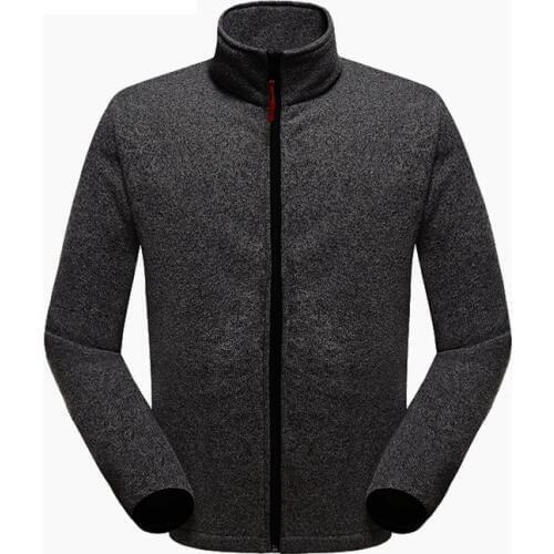 New Outdoor Knitted Fleece Jacket Mens Outdoor Sports Warm Clothing Thermal Cationic Coat Outdoor Skiing Camping Hiking Jacket