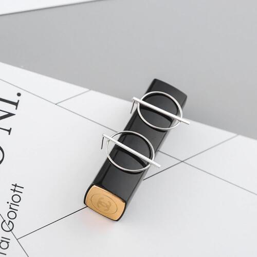 New Design Silver Color Circle Drop Earrings for Women Christmas Girls Gift Fashion