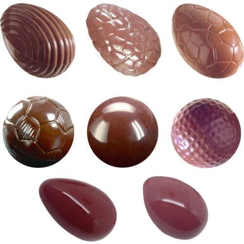 3D Egg Ball shape Easter Polycarbonate Chocolate Mold DIY baking confectionery tools Sweet Candy Pudding Jelly Mould