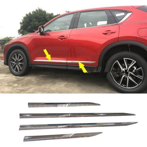 Fit 2017 2018 Mazda CX-5 CX5 Chrome ABS Car Body Side Door Moulding Cover Trim 4pcs Car Styling