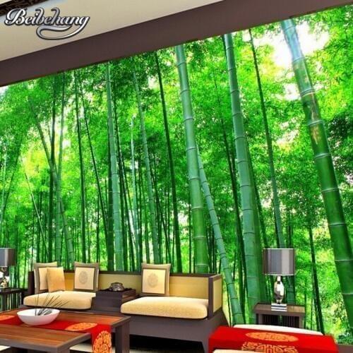 Beibehang Custom Photo Wallpaper 3D Stereo Natural Landscape Bamboo Wallpaper Living Room Background decorative wallpaper