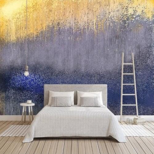 Custom Any Size Mural Wallpaper Nordic Abstract 3D Golden Line Background Wall Painting Creative Art Living Room Papel De Parede