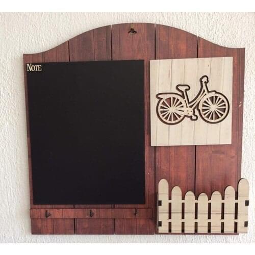 Practical Decor Bicycle Black Wooden Keychain