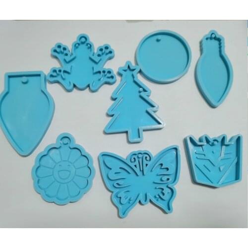 Christmas Series Silicone Mold Resin Keychain Mold Fondant Cake Silicone Mold Cake Decorating Tools Chocolate Mold Baking Tools