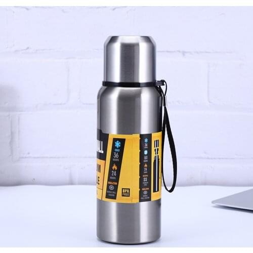 Russian All-Steel Thermos Cup Stainless Steel Large Capacity Outdoor Sports Thermos Portable Vehicle-Mounted Gift Customization