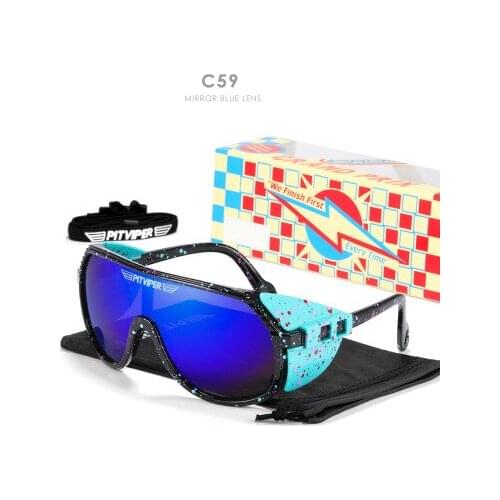 Pit Viper One Piece Sunglasses Men Sports Removable Shield Sun Glasses Unisex Equipped With ANSI Z87+ UV400 Lens Grand-Prix