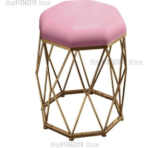 Modern Minimalist Dressing Table Stool Net Red Makeup Stool Light Luxury Nail Chair Bedroom Ins Nordic Girl Dining Stool