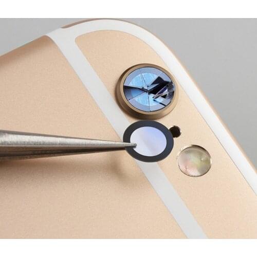 For iPhone 6/7/8 Plus/X/XR XsMax Sapphire Crystal Camera Glass Lens Back Rear Camera Glass Lens with Glue Replacement