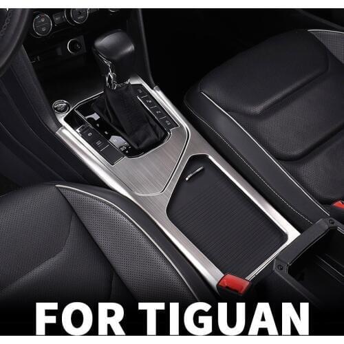 Interior decoration, gearshift panel frame protection sticker accessories For VW Volkswagen Tiguan mk2 2016 2017 2018 2019 2020