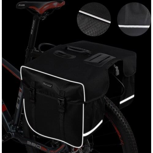 Bicycle Bags Cycling Rear Double Side Travel Bag Tail Seat Pannier Bicycle Luggage Carrier Bike Rack Trunk Bag With Rain Cover
