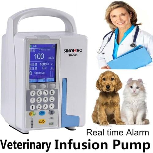 Sinohero SH-608 VET Veterinary Portable Smart Infusion Pump Real Time Rechargeable High-accuracy Digital Infusion Pump Device