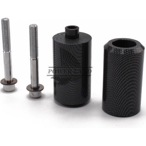 Motorcycle Falling Protector Part Delrin Frame Slider Anti Crash Cap Black/Carbon Fibre for Yamaha YZF 600 600R Thundercat 96-07