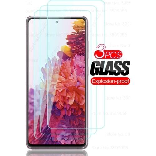 3PCS glass for samsung s20fe case protective glass for samsung galaxy s20 fe fan edition sm-g781b 6.5'' temper glass coque cover