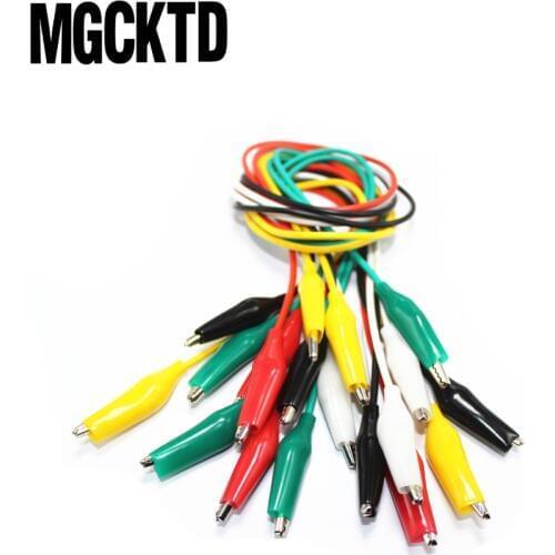 1set 10pcs Alligator Clips Leads Alligator Double-ended Crocodile Clips Roach Clip Test Jumper Wire,Electronics Stocks