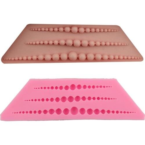 Pearl chain cake decoration mold chocolate sugar baking silicone mold DIY glue dropping hand tool
