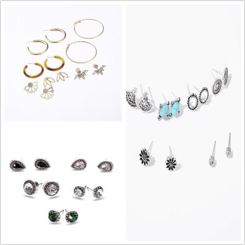 Womens Earring Set Stud Chakra Charms Healing Yoga Earring for Girl friend Gift Party