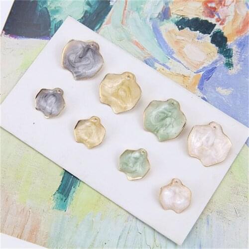 10pcs New Design Sweet Earring Irregular Imitation Shell Pendant Earrings For Women Girls Material Diy Ear Jewelry Accessories