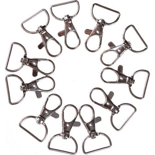 10pcs/pack Keychain Metal Lanyard Hook Swivel Snap For Paracord Lobster Clasp Clips Key Chain Wholesale Buckle