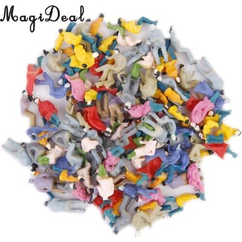 100Pcs 1:100 Sitting People Figures Passenger Train Track Railway Park Railroad Garden Architecture Layout Diorama Children Toys