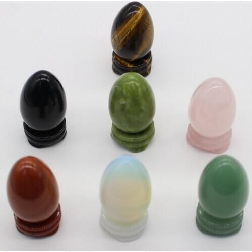 30*45mm natural stone egg house office decoration with platform for hold best gift for friend