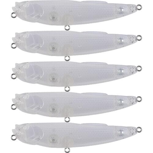 8.5CM/7G 50pcs Blank Unpainted Bait DIY Minnow Crankbait wobbler Unpainted Lure Freshwater Fishing Blank Hard Lures Isca Pesca