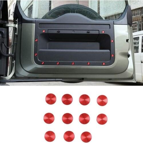 Car Tail Door Aluminum Alloy Door Screw Cover Trim for Land Rover Defender 2020 2021