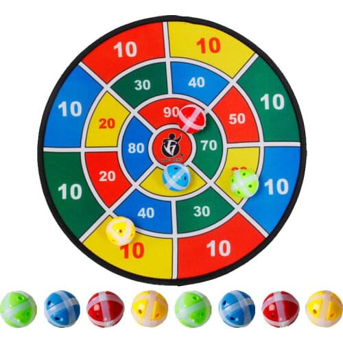 Safety Dart Board with 8 Balls Sports Toys Set Children Indoor Outdoor Sport Toy Social Parent-Child Party Game for Kids