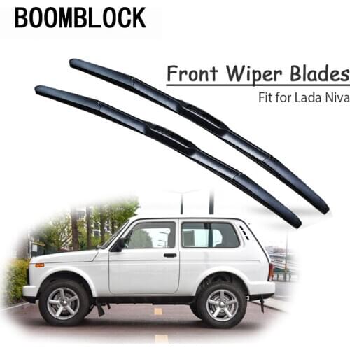 BOOMBLOCK 2pc Car Windshield Rubber Wiper Blades Arm Kit For Lada Niva 2012 2011 2010 2009-2002
