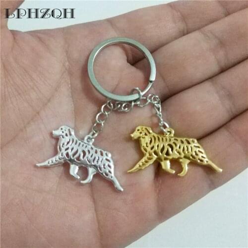 LPHZQH Fashion Boho Australian Shepherd Dog Car Key Chain Women Handbag Pendant Charm Accessories Key Ring Jewelery Steampunk