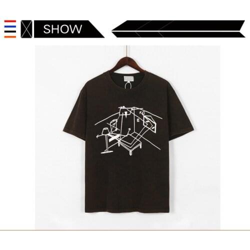 Chao brand CAV empt short sleeve T-shirt C.E cavempt used mud dyed short sleeve t-shirt mens and womens fashion
