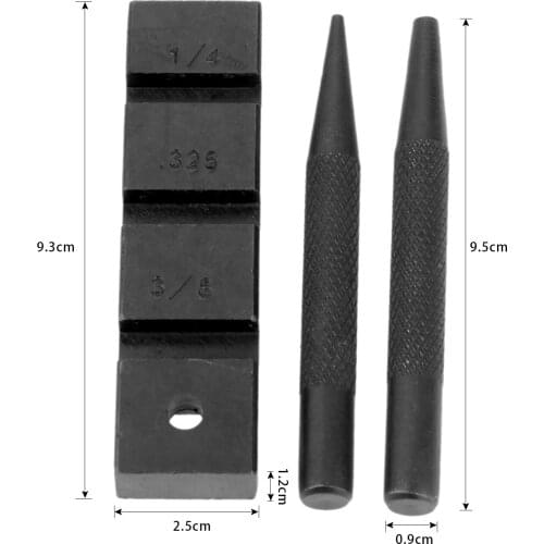 Dophee 3Pcs Pocket Chainsaw Bar Chain Link Revit Punch Breaker & Joiner Tools Set Chainsaws Breaker Joiner Garden Power Tools