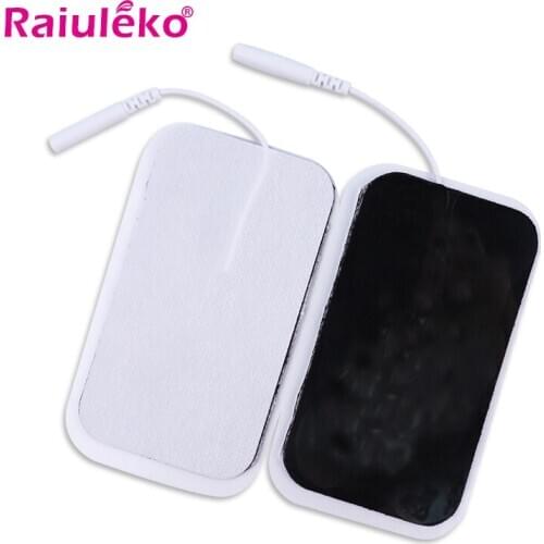 20 pcs/9x5cm/2mm Plug Reusable Tens Electrode Pad For Pulse Digital Acupuncture Therapy Massager/Electrical Muscle Stimulator