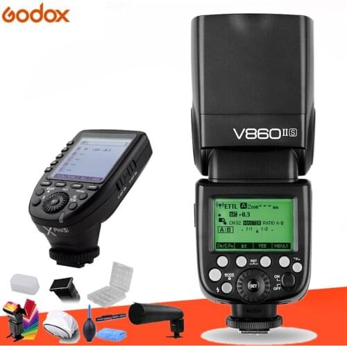 Godox V860II GN60 i-TTL HSS 1/8000s Speedlite Flash w/ Li-ion Battery + Xpro Flash Transmitter for Canon Nikon Sony Fuji Olympus