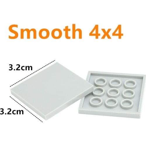 30PCS DIY 4*4 Tile Building Blocks Assembles Particles Figure Bricks Smooth Flat 4x4 Educational Creative MOC Toys for Children