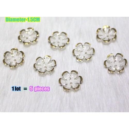 Beautiful decorative flower rhinestone crystal buttons pearl buttons for coats decoration