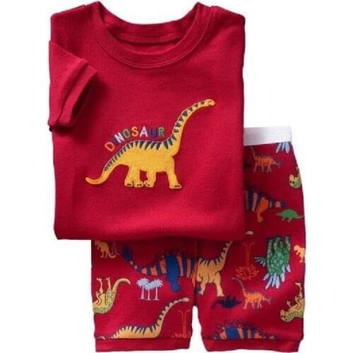New Childen Pyjamas Girls Night Wear Infantil Pajamas Summer Toddler Boy Sleepwear Pijama Kids Short Sleeve Homewear Clothes