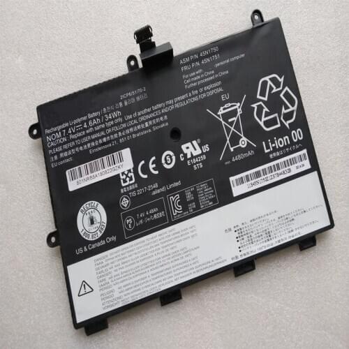 45N1750 45N1751 Original battery for Lenovo ThinkPad Yoga 11e 11-e 20D9A008CD 45N1748 45N1749 Genuine Laptop Battery 7.4V 34Wh